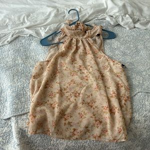 Revolve floral high neck top